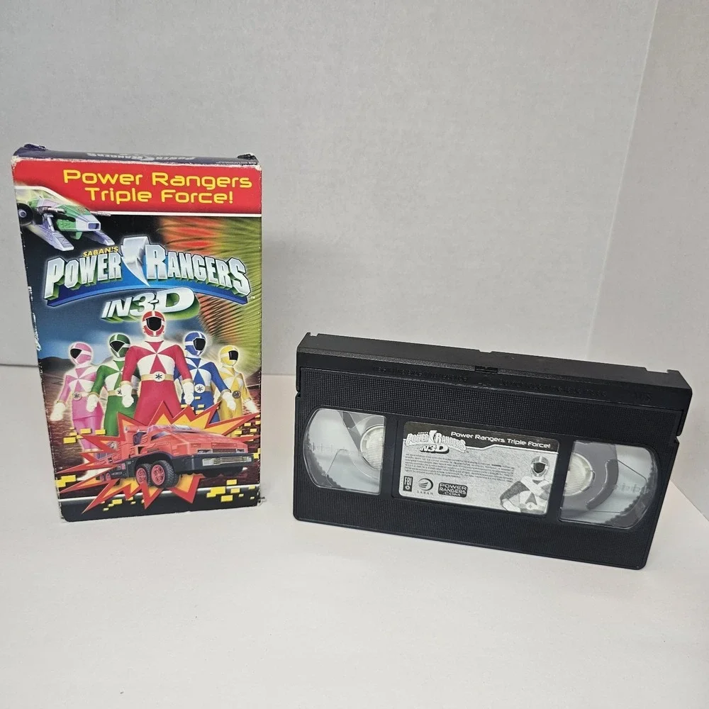 Power‎ Rangers in 3-D triple force Saban VHS Y2K, No 3D Glasses